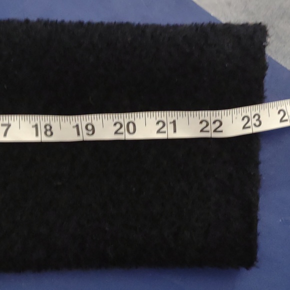 Vintage Carries note long black belted faux wool coat size large - Picture 9 of 11